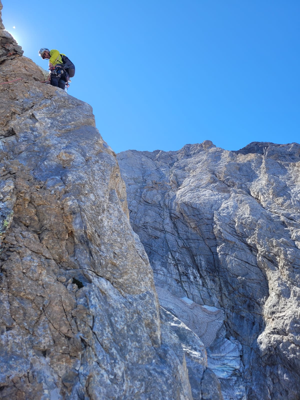 seb au dessus du glacier